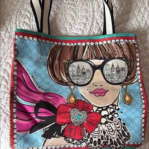 Brighton Multicolor Graphic Tote Bag